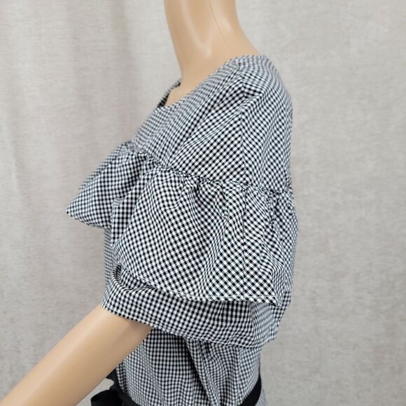 J. Crew Edie Dress Black and White Gingham Cotton Dress Women's Plus Size 16 - Picture 5 of 12